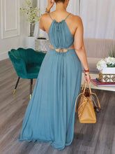 Solid Lace-Up Cutout Dress Ins Street